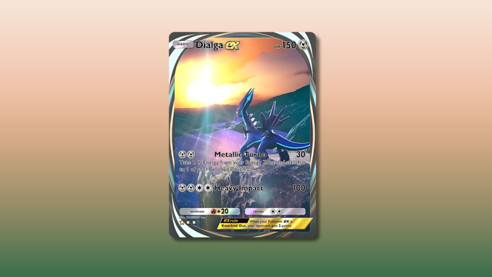 Cartão Dialga ex no Pokémon TCG Pocket.