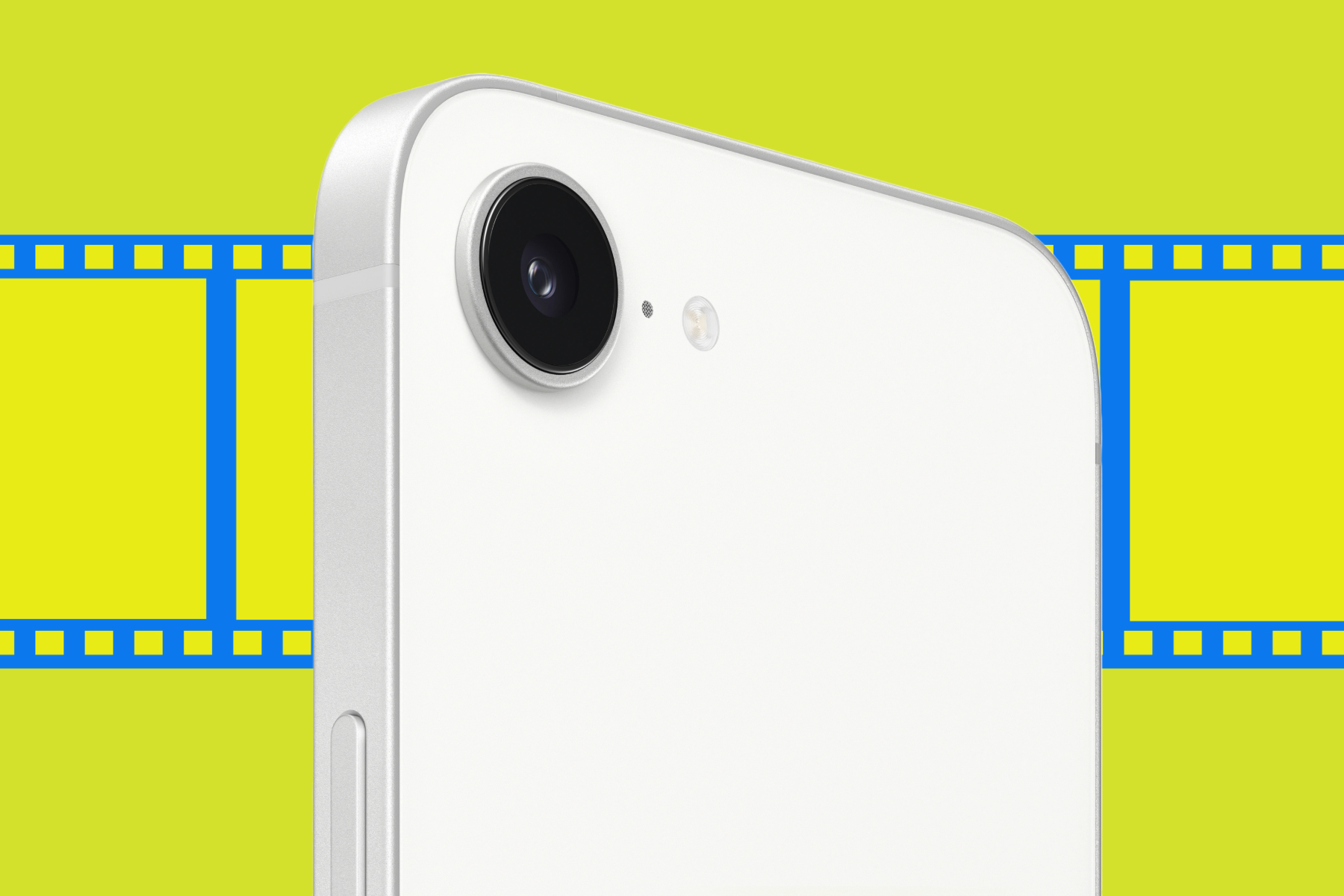 Side view of the iPhone 16e camera lens