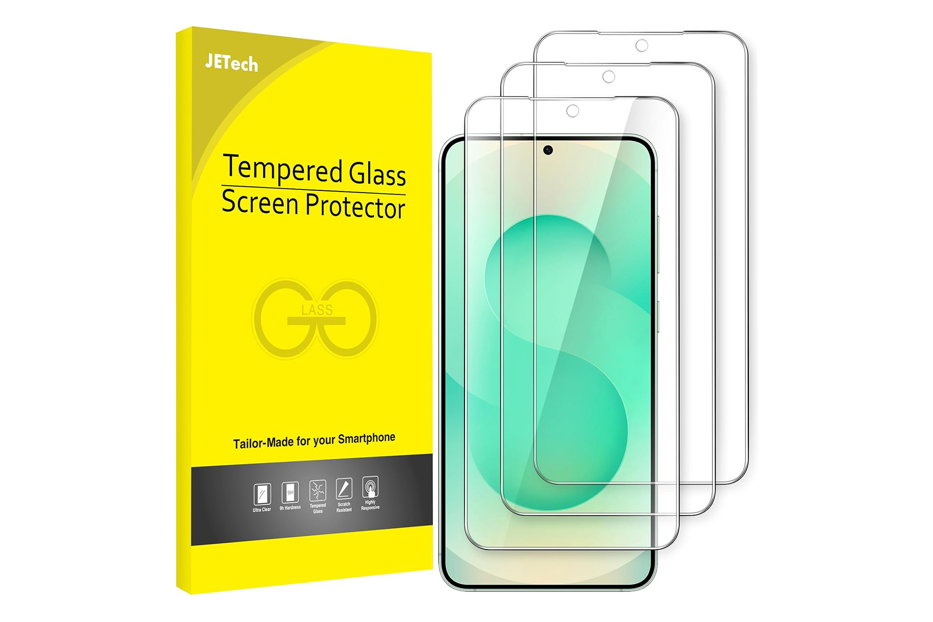 Product render of the JETech Galaxy S25 Plus screen protector