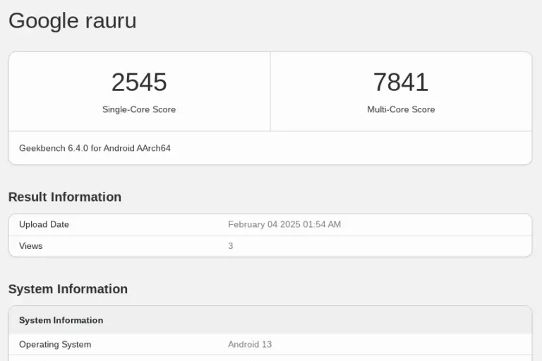 Benchmark 'Navi' de la placa base que puede ser el chip MediaTek MT8196.