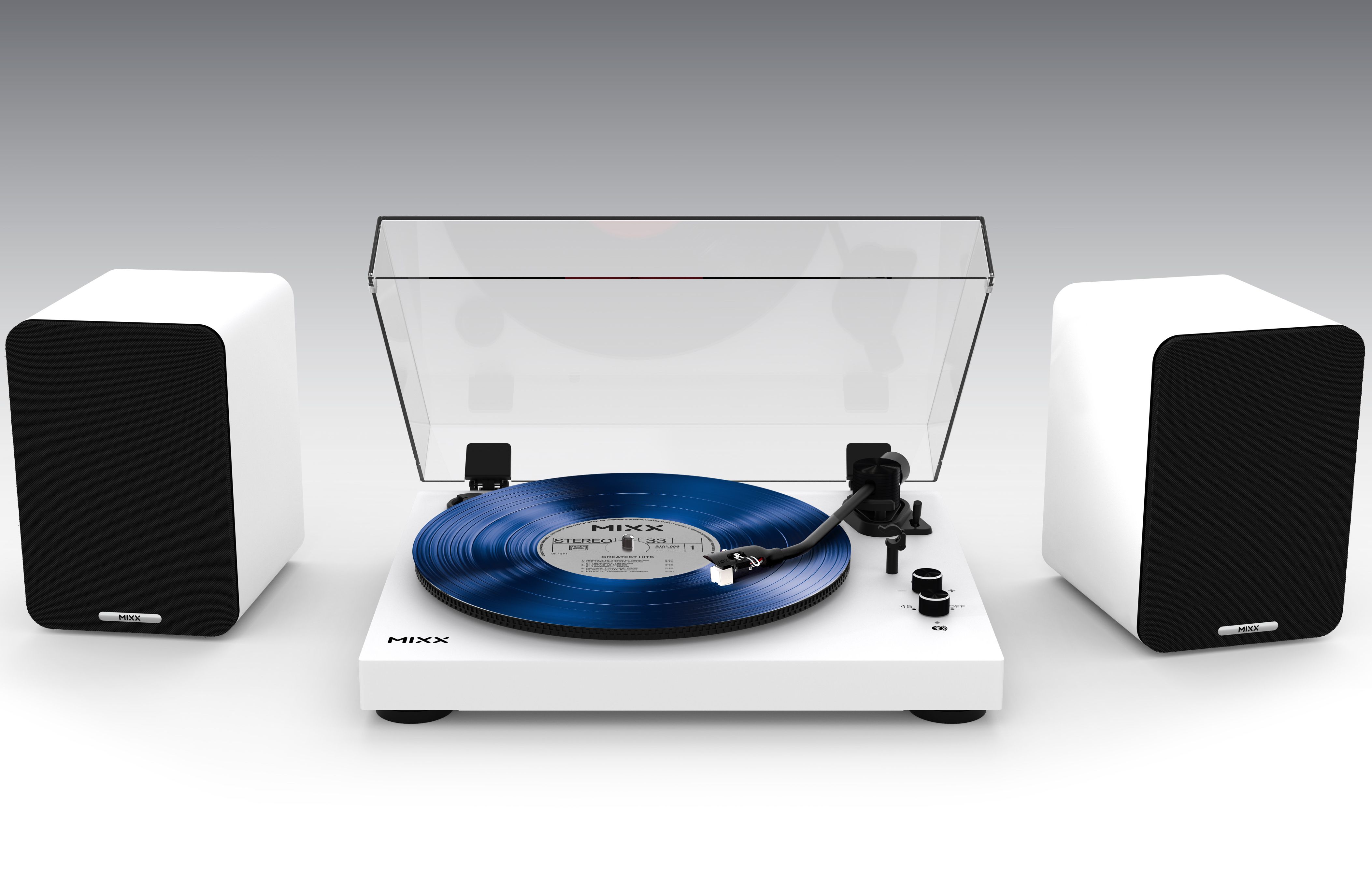 Combo platine vinyle Mixx Analog System 5 et haut-parleur Bluetooth.