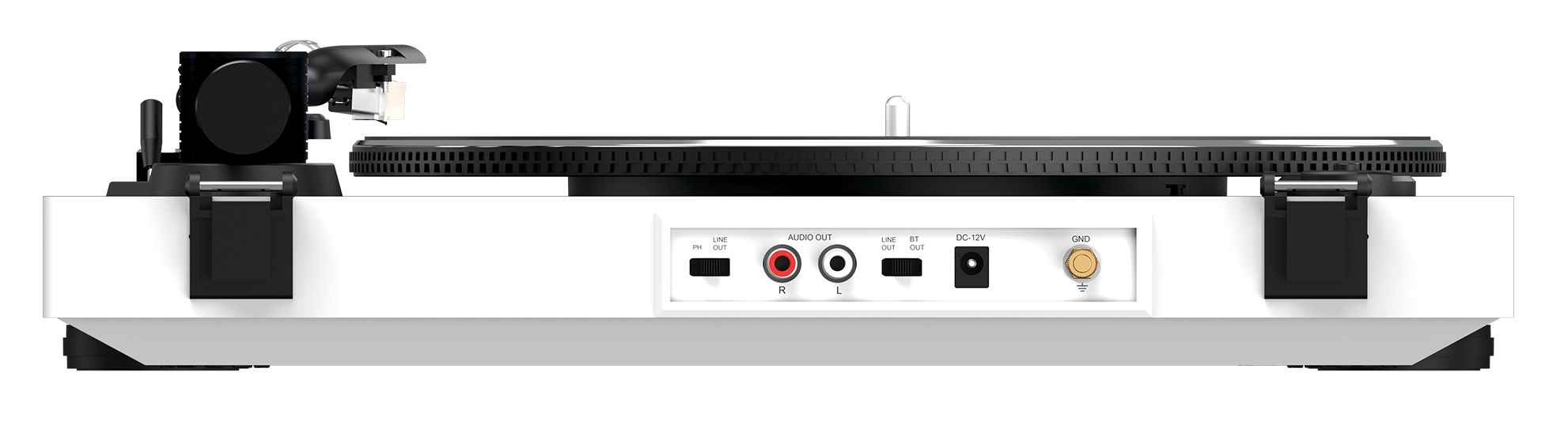 Mixx Analog System 5 Plattenspieler und Bluetooth-Lautsprecher-Kombination.