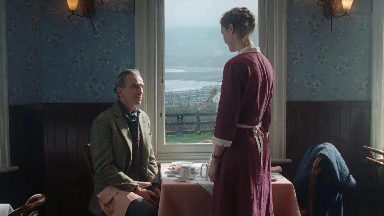 Daniel Day-Lewis and Vicky Krieps in Phantom Thread.