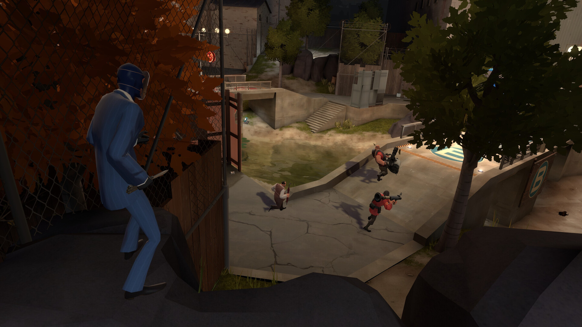 A scout overlooks the enemy team in Team Fortress 2 Classic.