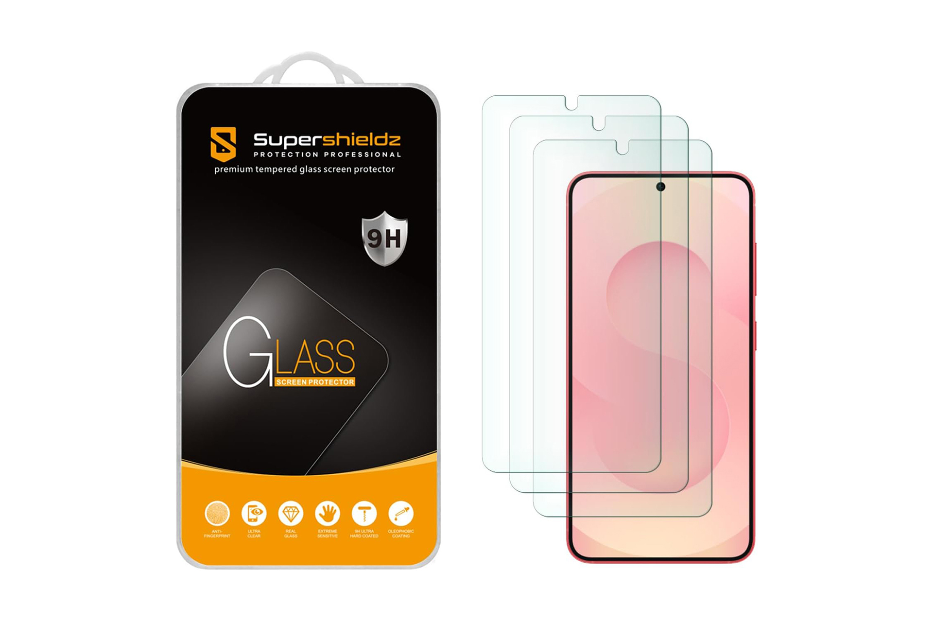 Product render of the SuperShieldz Galaxy S25 Plus screen protector