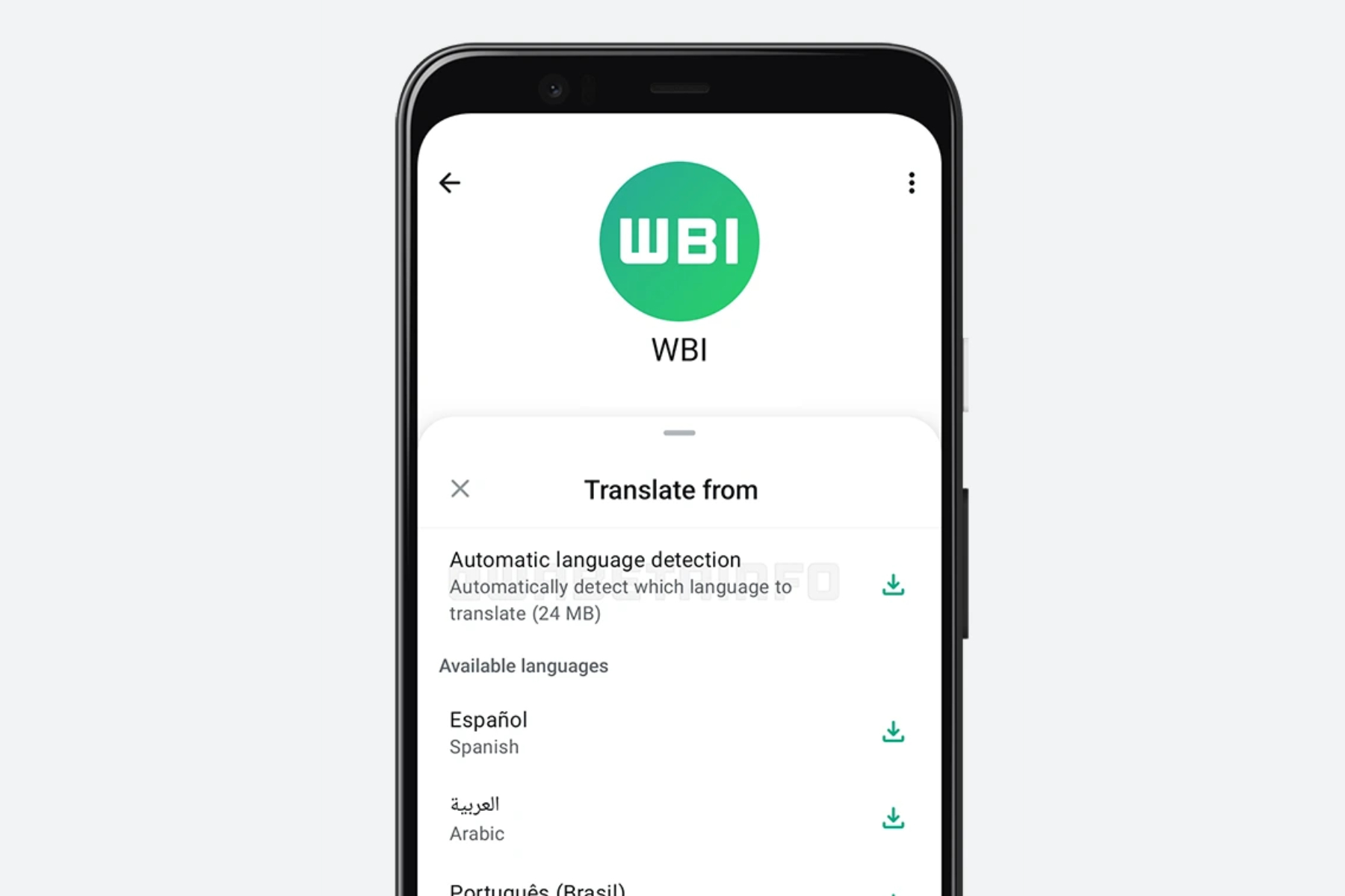 Upcoming language translation in WhatsApp.