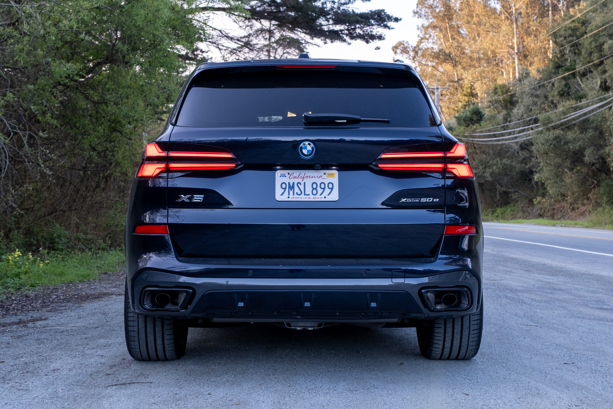 Rear of the 2025 BMW X5 xDrive50e