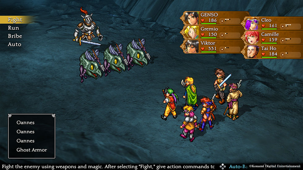 Random encounters in Suikoden.