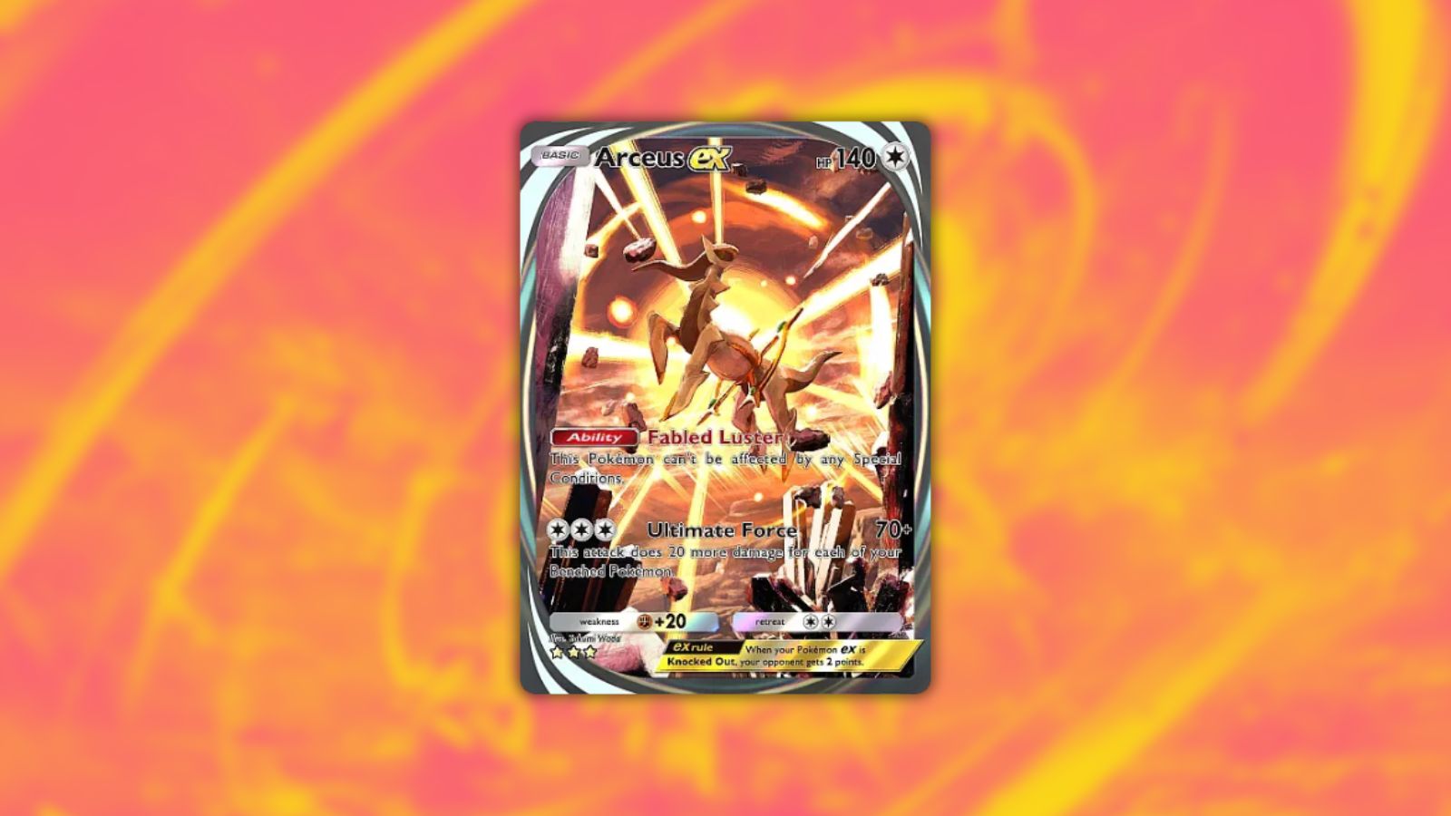 Ilustração do ex Arceus no Pokémon TCG Pocket.