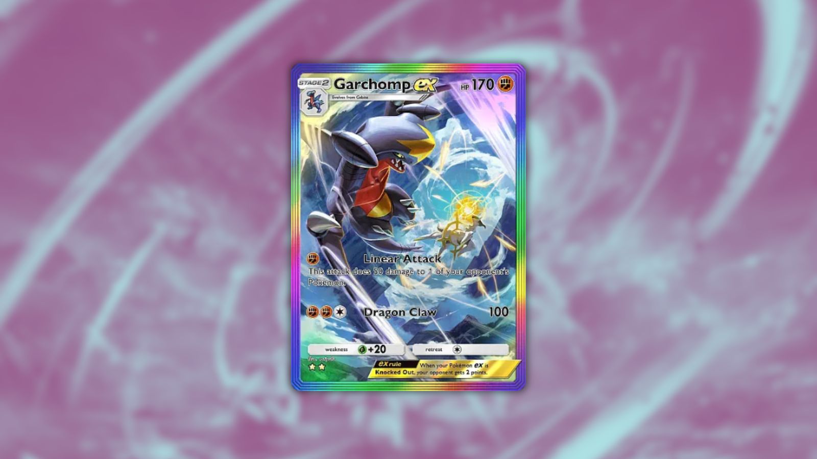 Ex-carte Carchomp dans Pokemon TCG Pocket.