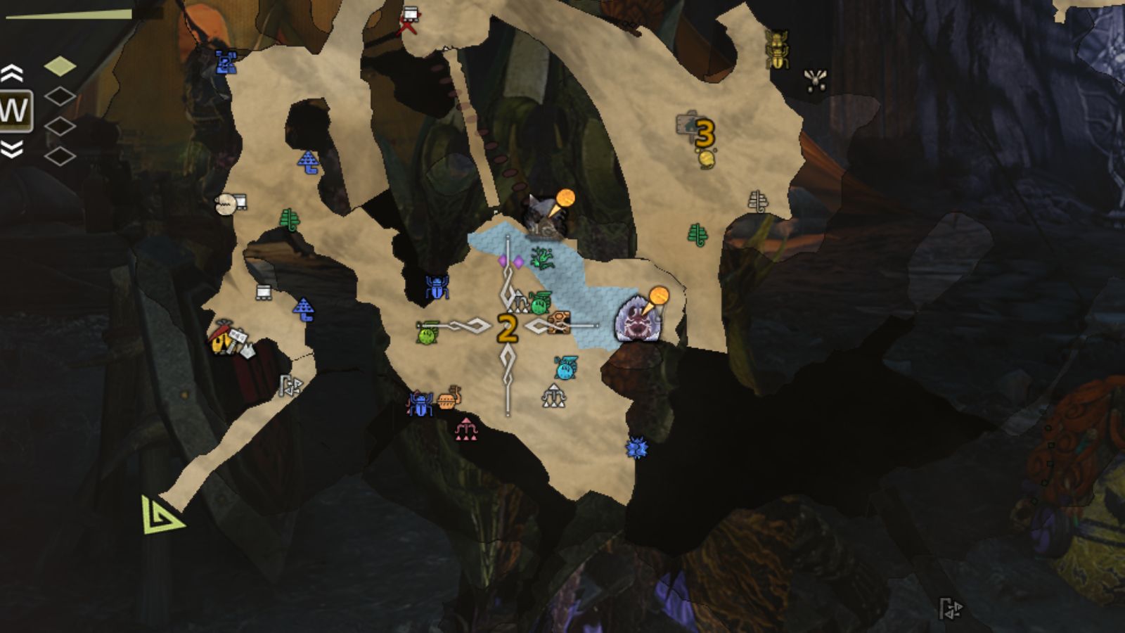 Ubicación del mapa de Gillopod en Monster Hunter Wilds.