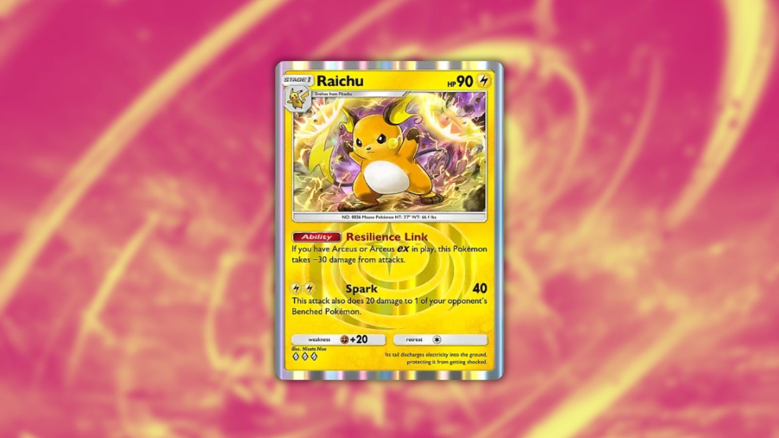 Cartão Raichu no Pokémon TCG Pocket.