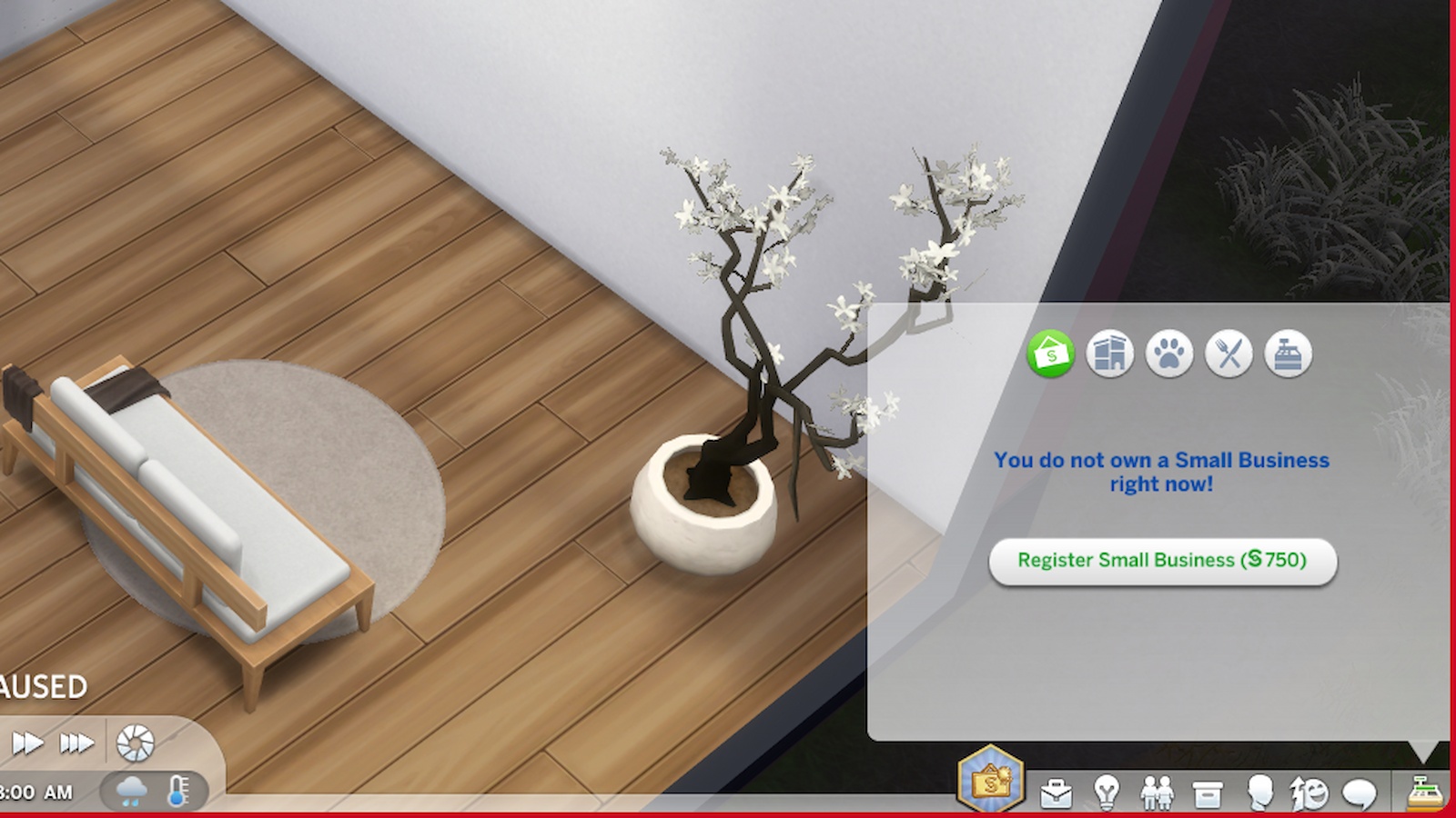 Register small business in The Sims 4 Businesses and Hobbies.