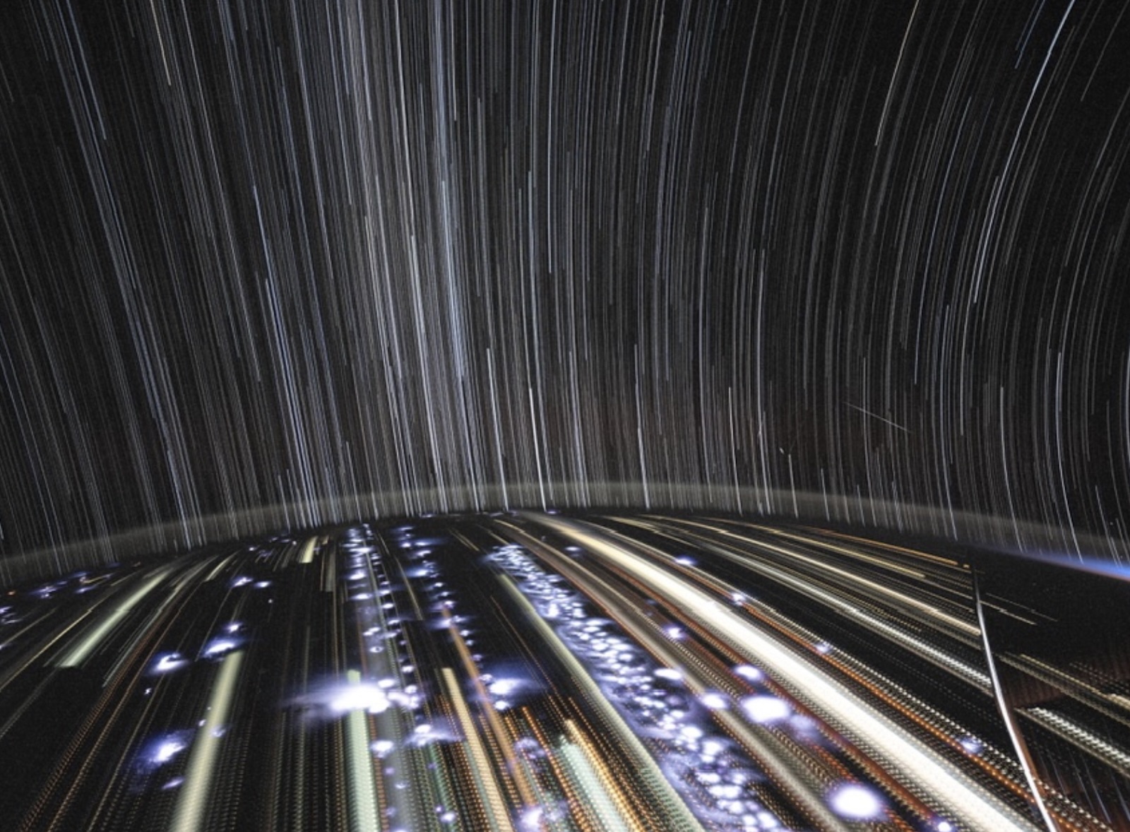 A star trail captured from the ISS.