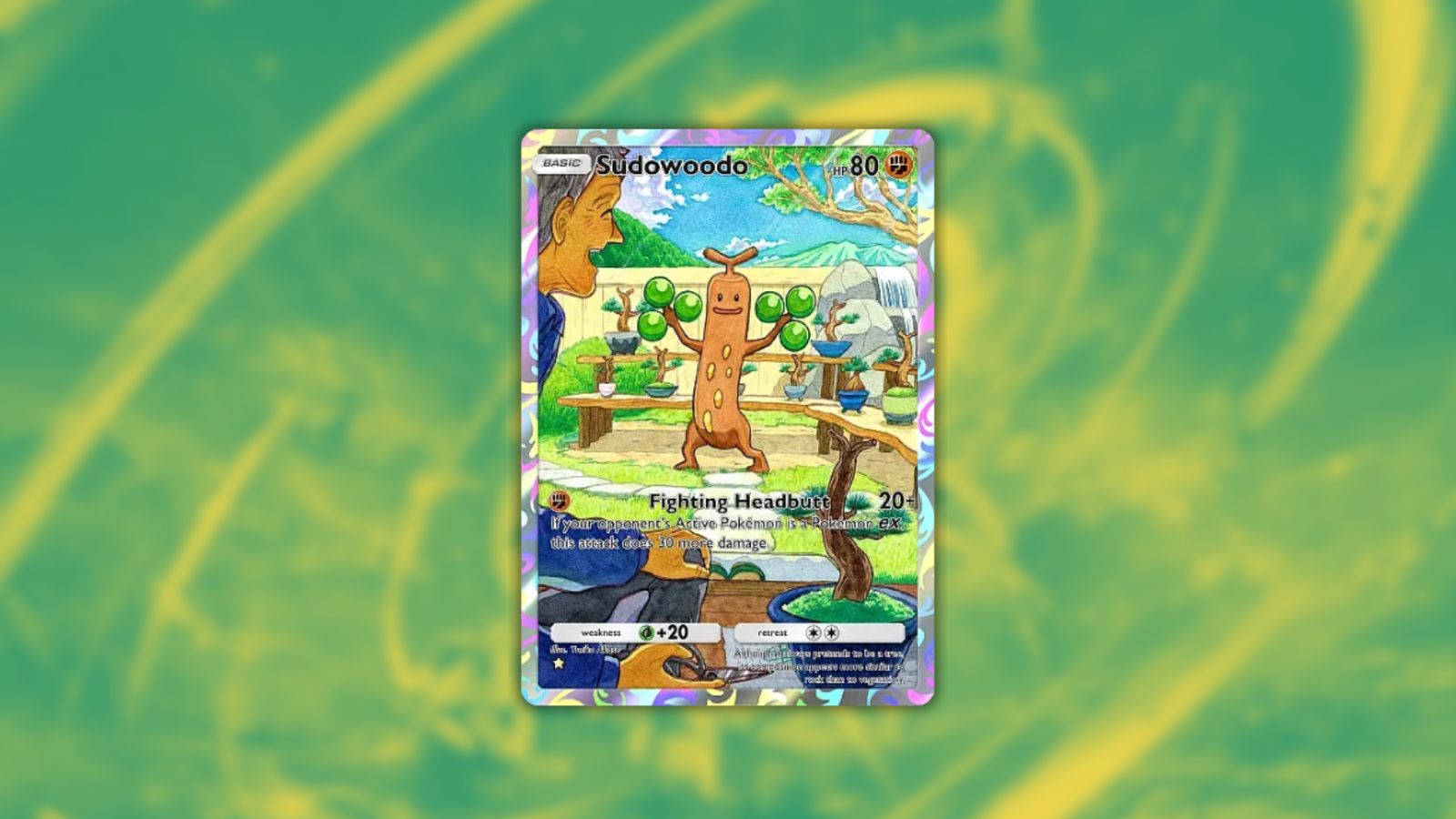 Карта Sudowoodo в пакете Pokemon TCG.